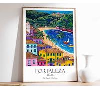 9 Fortaleza Print Fortaleza Travel Poster Brazil Travel Print Tropical Decor Botanical Print Br Poster A5 - Wall Art Home Decor Movie Poster Canvas Film Cinema Retro Vintage Cult Classic Nostargic Sa