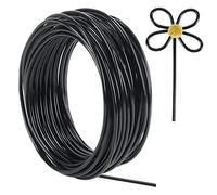 9 Gauge 3mm Aluminum Craft Wire, 50 Feet Bendable Metal Wire for Sculpting, Bonsai Training, Bike Modelling Skeleton Crafting Floral Making, Jewelry Making, Weaving and Wrapping (Black)