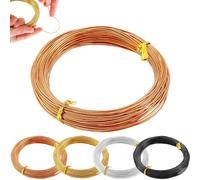 9 Gauge 3mm Aluminum Craft Wire Copper,32 Feet Bendable Sculpting Metal Wire,Metal Crafting Wire for Sculpting,Wreath Craft,Floral Making,Jewelry Making,Weaving and Wrapping Copper Wires