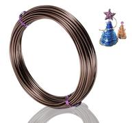 9 Gauge 3mm Brown Aluminum Craft Wire - 15m Bendable, Flexible for Jewellery, Floristry & Modelling