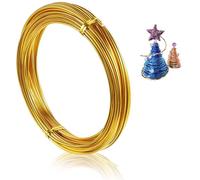 9 Gauge 3mm Gold Aluminum Craft Wire - 15m Bendable, Flexible for Jewellery, Floristry, Modelling