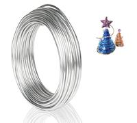 9 Gauge 3mm Silver Aluminum Craft Wire - 15m Bendable, Flexible for Jewellery, Floristry & Modelling