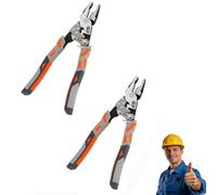 9″ Grip Pliers with Ratchet Self-Locking,Self-Locking Ratchet Pliers,2 Pcs | 4-in-1 One Hand Tool,Longer Handle, Larger Opening, Shear, Crimp, Clamp, Twis,Industrial Maintenance, Home DIY