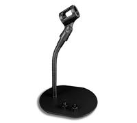 9-IINCH Desktop Microphone Stand - Heavy-Duty Flexible Gooseneck Mic Holder with Elliptical Metal Mount Base for Tabletop, Desk, Podium & Counter Use, KBT58-9