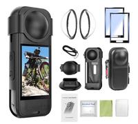9-in-1 Accessories Kit for Insta360 X5, Included Insta 360 X5 Premium Lens Guard, Carrying Case, 2 Pack of Tempered Glass Film Screen Protector, Silicone Protective Cover and Desktop Mount Bundle Kit