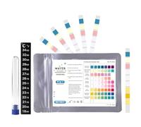 9-in-1 Aquarium Test Strips, 100PCS Fish Tank Water Test Kit for Carbonate Hardness Nitrate Nitrite Free Chlorine Iron Total Alkalinity Ph Copper, for Pools Pond, with Test Tube and Dropper Included