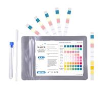 9-in-1 Aquarium Test Strips, 50PCS Fish Tank Water Test Kit for Carbonate Hardness Nitrate Nitrite Free Chlorine Iron Total Alkalinity Ph Copper, for Pools Pond, with Test Tube and Dropper Included