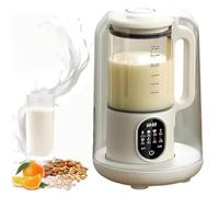 9-in-1 Automatic Soy Milk Maker, 1.5L Nut Milk Machine with 16 Blades & Self-Cleaning, Precision Steel/Titanium Alloy Knife Plant Milk Maker for Soy Almond Vegan Milks Home Titanium Alloy Knife
