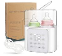 9-in-1 Baby Bottle Warmer, Multifunctional Milk Bottle Warmer Fast Baby Food Heating & Defrost, Milk Warmer Baby Double Bottle Sterilizer with LCD Display,Timer and 12 Hour Appointment (White)