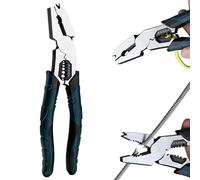9-in-1 Combination Wire Stripper, Multifunction Cutting Pliers with Wire Cutting and Screw Extractor, Heavy Duty Leverage Side Cutters Industrial Plier