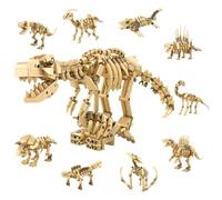 9 in 1 Dinosaur Fossils Mikro Mini Building Blocks Set for Adults 216 PCS | Tyrannosaurus Rex Dino Skeleton Model Bricks Toys, Special Home Office Decor, Gifts for Teens, Fossil Collectors