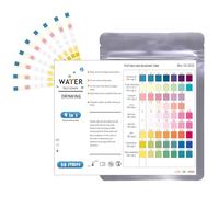 9-in-1 Drinking Water Test Strip Kit - pH, Hardness, Chlorine, Iron, Copper, Nitrate, Alkalinity, and More Ensure Drinking Water Safety Suitable for Drinking Water, Pond Water, Aquarium Water (60)