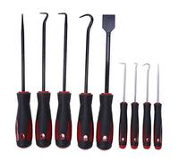 9 in 1 Hook/Oil Seal Screwdriver Sets, Mini & Standard Picks and Hooks, Hose Removal Hook Pick & Scraper Set, O-Ring & Seal Remover Puller Craft Hobby Tool, Industrial Automotive Hand Repair Kits
