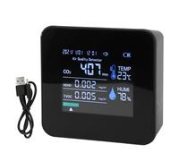 9 in 1 Indoor Air Quality Monitor High Accuracy Real Time Data Display for Home Office PM2.5 PM10 PM1.0 CO2 HCHO TVOC Temperature Humidity Air Quality Tester ABS Material 2000mAh