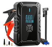 9-in-1 Jump Starter Power Pack with Air Compressor 150PSI, 4500A Car Battery Booster Jump Starter for 9L Gas/8L Diesel, Car Starter Power Bank with Jump leads Car Accessories Jump Starter (BLACK)