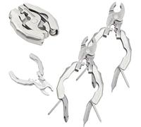 9-in-1 Keychain Multitool Pliers, Compact Pocket Tool, Stainless Steel Mini Folding Gear, Screwdrivers, Wire Cutter, Stripper, Crimper, Bottle Opener, Camping Hiking Repair (2pcs)