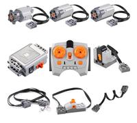 9-in-1 Lego Compatible Motor Kit: Power Technic Remote Control Set with Battery Box, Engine Parts, Motor Controller, Steering Servo, Gears, Building Blocks