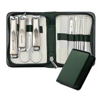 9 in 1 Nail Clipper Manicure Set Stainless Steel Professional Nail Cutters Ingrown Toenail Care Tools Kit Ear Scooper Nail Clippers & Eyebrow Grooming Kit 9pc Pedicure Set Cuticle Trimmer Green