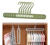 9 In 1 Smart Hanger Pro, 9 Hole Non-slip Foldable Hanger, 360° Wrinkle-Free & Clutter, Cascading Features Space Saving For Home Or Travel(Green)