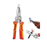 9 in 1 Wire Stripper Twister with Electricity Measurement, Wire Stripper Twister for Cutting and Pulling Wires, Voltage Tester Pliers, Cable Scissors for Stripping, Crimping, Cutting, Pulling, Winding