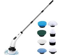 9 in1 Cordless Electric Spin Scrubber - Rechargeable Turbo Cleaning Brush with 9 Heads - Powerful Bathroom, Shower, Tile, Floor & Kitchen Rotating Scrubber 2025