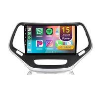 9 inch 2 Din Android 15 Car Radio,for Jeep Cherokee 5 KL 2014-2018,with Carplay AHD Backup Camera Bluetooth GPS Steering Wheel Controls FM Radio WIFI Voice control(E 8core(8G+128G))
