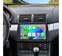 9 inch 2 DIN Android 15 Car Stereo for BMW E46 1999-2005, 4+64GB Touch Screen Display Radio Multimedia Player Head Unit with Carplay Android Auto GPS Navigation Bluetooth WiFi DAB+ DVR SWC