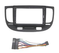 9 Inch 2 Din Android Head Unit Car Radio Frame Stereo Dash Fascia Trim Bezel For Kia For Rio 2 2005 2006 2007 KLAUER(Black with cable)