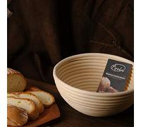 9 inch/22 cm Round Bread Banneton Proofing Basket,Handwoven Natural Rattan Cane Basket with Linen Liner Cloth,Baking Supplies for Home & Professional Bakers.