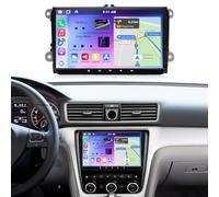 9 Inch 2G+64G Android 15 Car Stereo for VW Passat NMS 2012-2014 2 Din | Car Radio Receiver with Wireless Carplay Android Auto Bluetooth GPS WIFI FM RDS Split Screen Mirror Link SWC Backup Camera