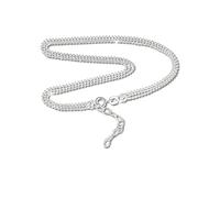 9 Inch 3-Strand Ball/Beaded Chain Sparkly Sterling Silver Anklet/Ankle Bracelet/Ankle Chain - 925 Sterling Silver - Adjustable 8" to 9" Inch / 20 to 23 cm - Anklets for Women