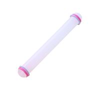 9 Inch Adjustable Non-Stick White Plastic Rolling Pin for Fondant, Baking, and Cake Decorations