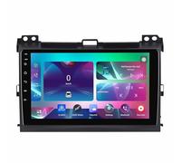 9 Inch Android 14 Touch Screen Car Radio 2 Din with AHD Backup Camera GPS Navigation Steering Wheel Controls Bluetooth Carplay & Android Auto for Toyota Land Cruiser Prado 120 2004-2009(Q200(3+32G))