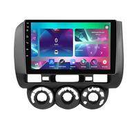 9 Inch Android 14 Touch Screen Car Radio 2 Din with AHD Backup Camera GPS Navigation Steering Wheel Controls Bluetooth Carplay & Android Auto for Honda Fit Jazz City 2002-2007(LHD,Q400(8+128G))
