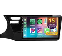 9 Inch Android 15 Car Radio for Honda City Greiz 2014-2018, Touchscreen Stereo with Wireless Carplay Android Auto, GPS Navigator WiFi Bluetooth and SWC, B 4-core (4 GB 64 GB), B 4-core (4 GB 64 GB)