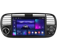 9 Inch Android Car Stereo for FIAT 500 2007-2015 Models with Android 15 OS Bluetooth FM AM RDS Radio Steering Wheel Control Mobile Phone Mirror Link Backup Camera, 8 Core 4g+wifi 4g+64g, normal