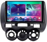 9 Inch Android Double Din Car Stereo with GPS Navigation Bluetooth WiFi for Honda Jazz City 2002-2007 Plug and Play FM Radio Apple CarPlay Reverse Camera, 8 Core 4g+wifi 2g+32g, normal