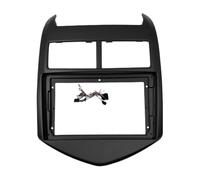 9 INCH Car Frame Fascia For Chevrolet For Aveo 2 For Sonic T300 2011-2015 Adapter Canbus Box Cable Radio Head Unit Panel Kit(Black,Set)