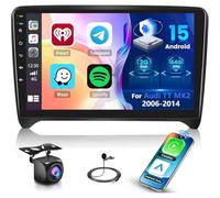 9 Inch Car Radio Wireless CarPlay Touchscreen for Audi TT MK2 2006-2014 Year, Car Radio Stereo Multimedia Screen, Support Android Auto, GPS Navigation, Mirrorlink,AHD Backup Camera,2+64GB