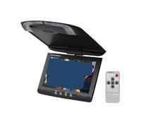 9 Inch Car Roof Monitor LCD Flip Down Screen Overhead Multimedia Video Ceiling Mount Display Easy Setup For Trips(Black)