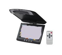 9 Inch Car Roof Monitor LCD Flip Down Screen Overhead Multimedia Video Ceiling Mount Display Easy Setup For Trips(Black)