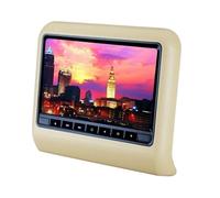 9 Inch Car Seat Back Headrest LCD Display Mp3/mp4 Multimedias Player Gaming FM Transmitter Remote Control DVD Monitor Easy Setup For Trips(Beige)
