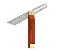9-Inch Carpentry Square, Adjustable Sliding Bevel Angle Finder with Hardwood Handle & Stainless Steel Blade, Precision T Square Ruler for Woodworking, Carpenter & Engineer Use