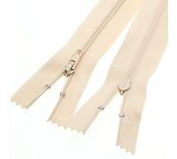 9 Inch Close End Nylon Coil Zippers for Sewing Craft Assorted Length (30 PCS Beige) YIGUANXIN