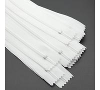 9 Inch Close End Nylon Coil Zippers for Sewing Craft Assorted Length (30 PCS White) YIGUANXIN