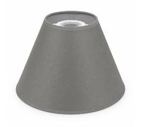 9 Inch Coolie Lamp Shade Grey - Cotton Fabric Lampshade for Table Lamp or Pendant Ceiling Light, Reversible Gimbal, 23cm Bottom Diameter, Traditional Tapered Design