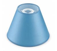9 Inch Coolie Lamp Shade Light Blue - Cotton Fabric Lampshade for Table Lamp or Pendant Ceiling Light, Reversible Gimbal, 23cm Bottom Diameter, Traditional Tapered Design