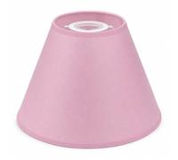 9 Inch Coolie Lamp Shade Pink - Cotton Fabric Lampshade for Table Lamp or Pendant Ceiling Light, Reversible Gimbal, 23cm Bottom Diameter, Traditional Tapered Design