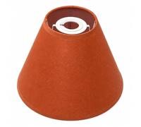 9 Inch Coolie Lamp Shade Terracotta - Cotton Fabric Lampshade for Table Lamp or Pendant Ceiling Light, Reversible Gimbal, 23cm Bottom Diameter, Traditional Tapered Design