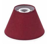9 Inch Coolie Lamp Shade Wine - Cotton Fabric Lampshade for Table Lamp or Pendant Ceiling Light, Reversible Gimbal, 23cm Bottom Diameter, Traditional Tapered Design